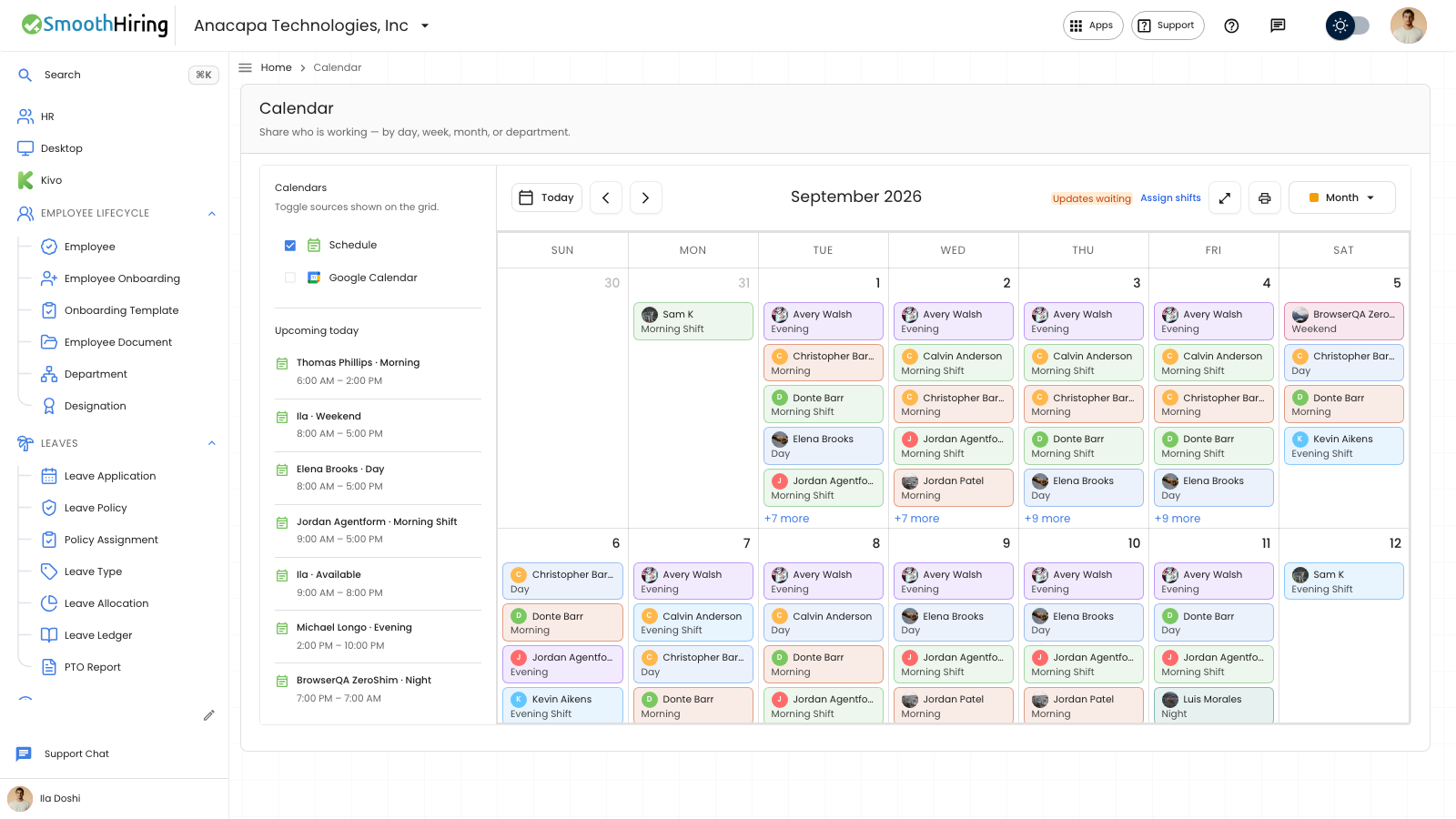 See the month